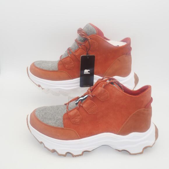 NEW Sorel Women's 10 Kinetic Breakthru Caribou Waterproof Red Chalk - Picture 2 of 8